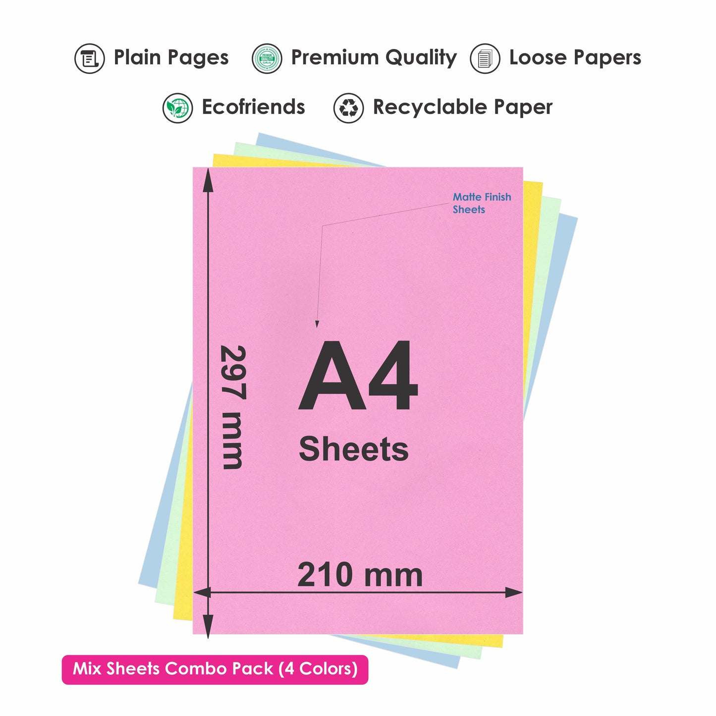 Color Paper Sheets (A4)