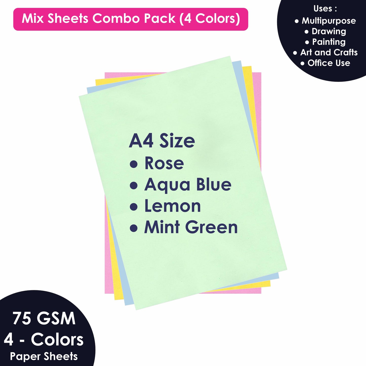 Color Paper Sheets (A4)