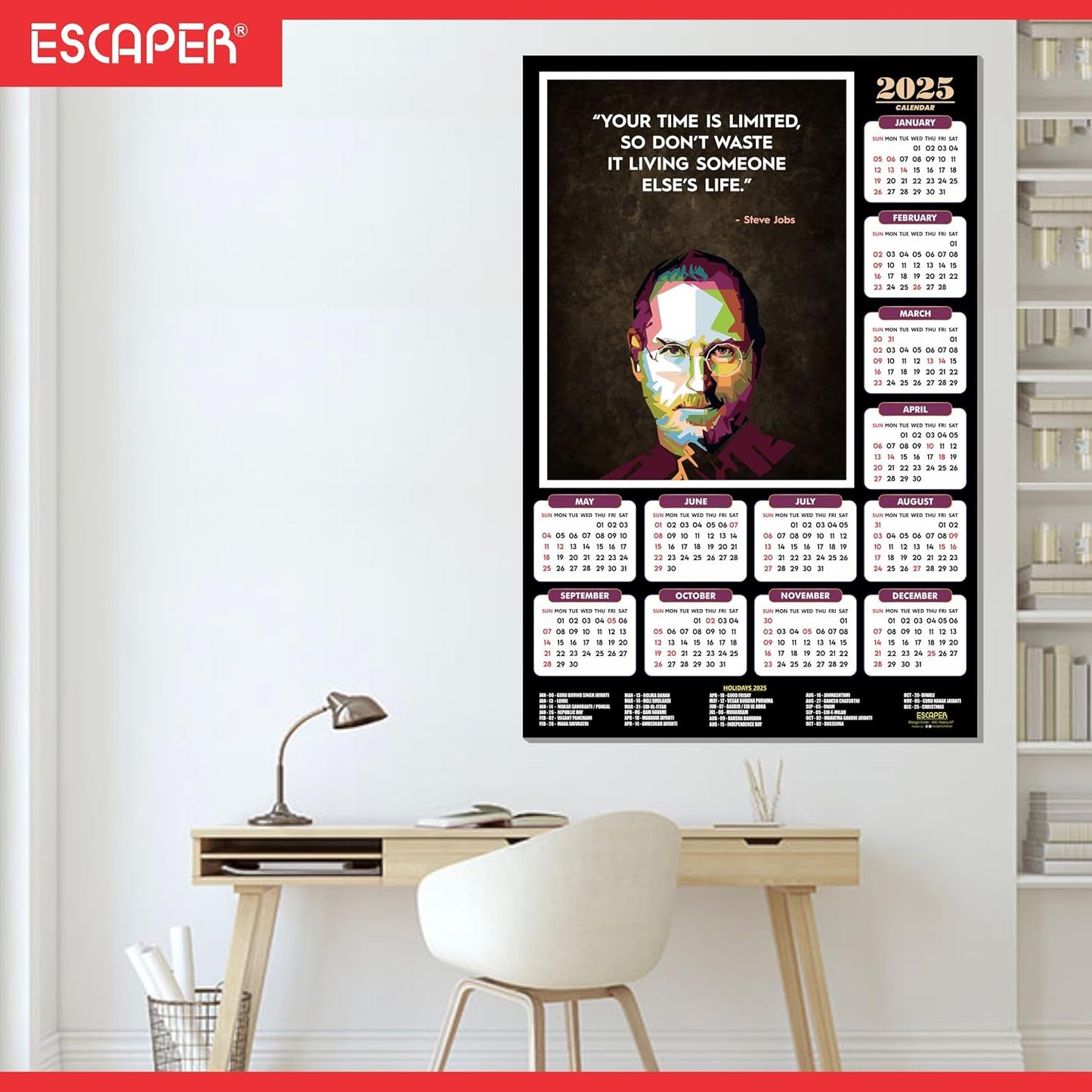 Motivational Wall Calendar 2025