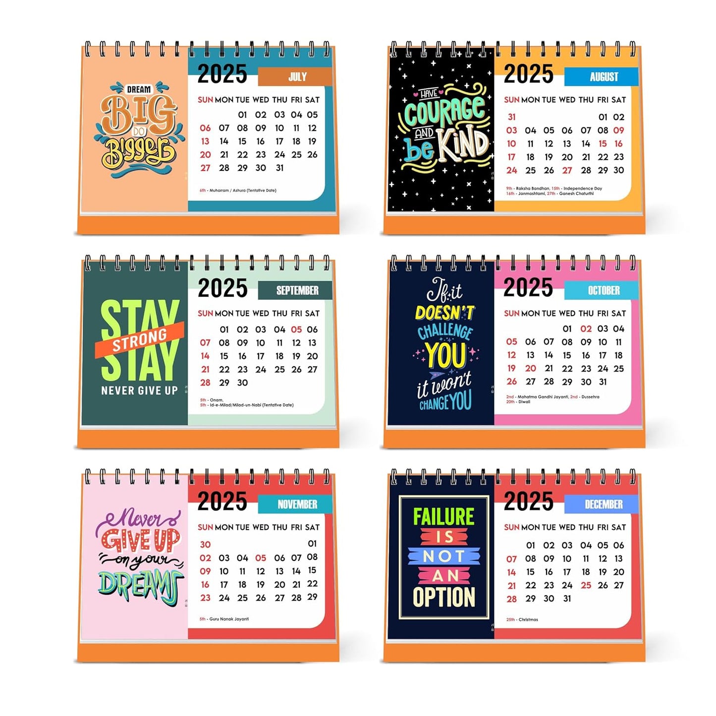 Positivity Desk Calendar 2025