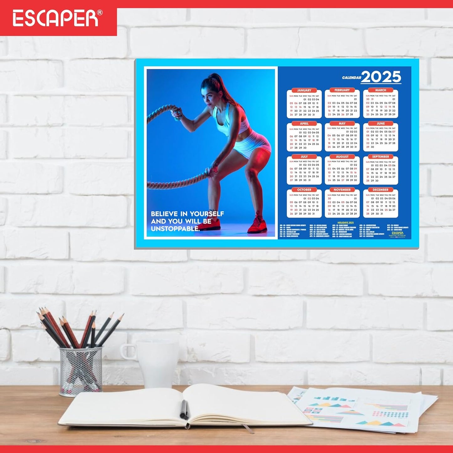 Zumba Wall Calendar 2025 (Pack of 6 Units)