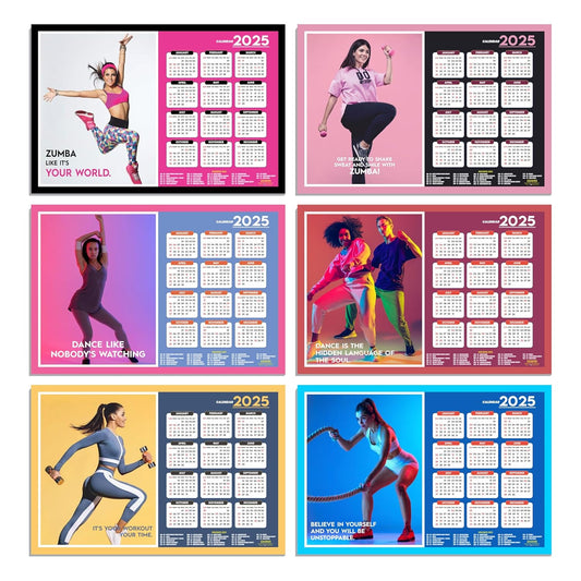 Zumba Wall Calendar 2025 (Pack of 6 Units)