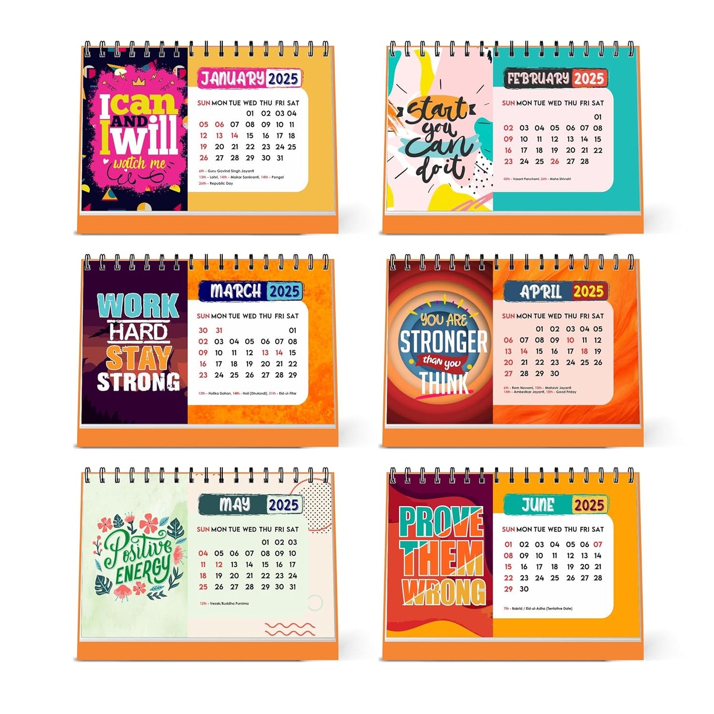 ESCAPER Motivational Desk Calendar 2025