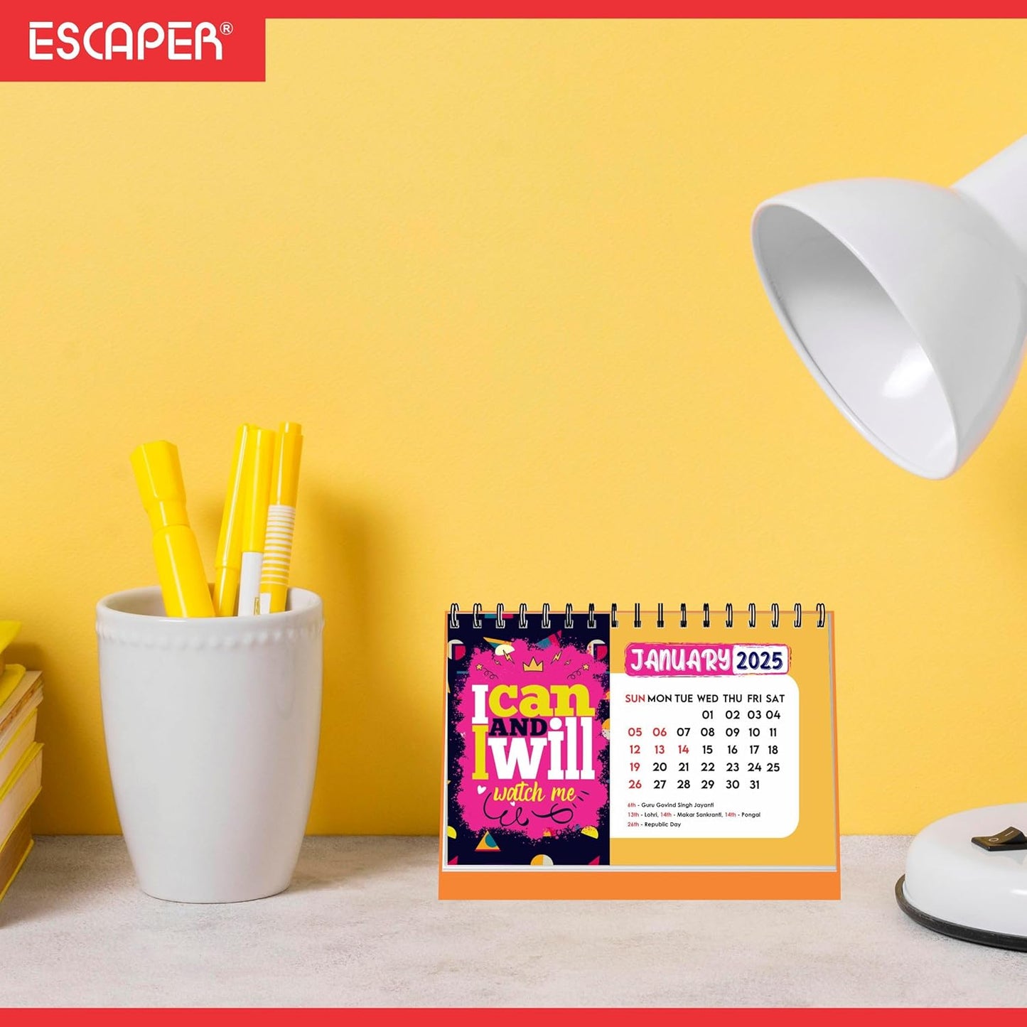 ESCAPER Motivational Desk Calendar 2025