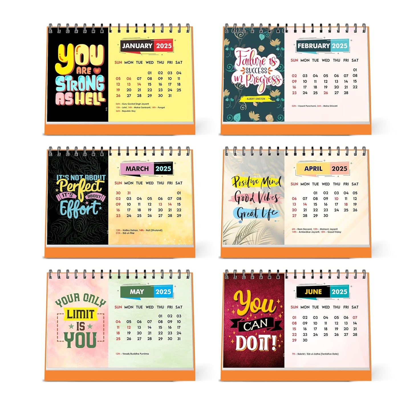 ESCAPER Motivational Desk Calendar 2025