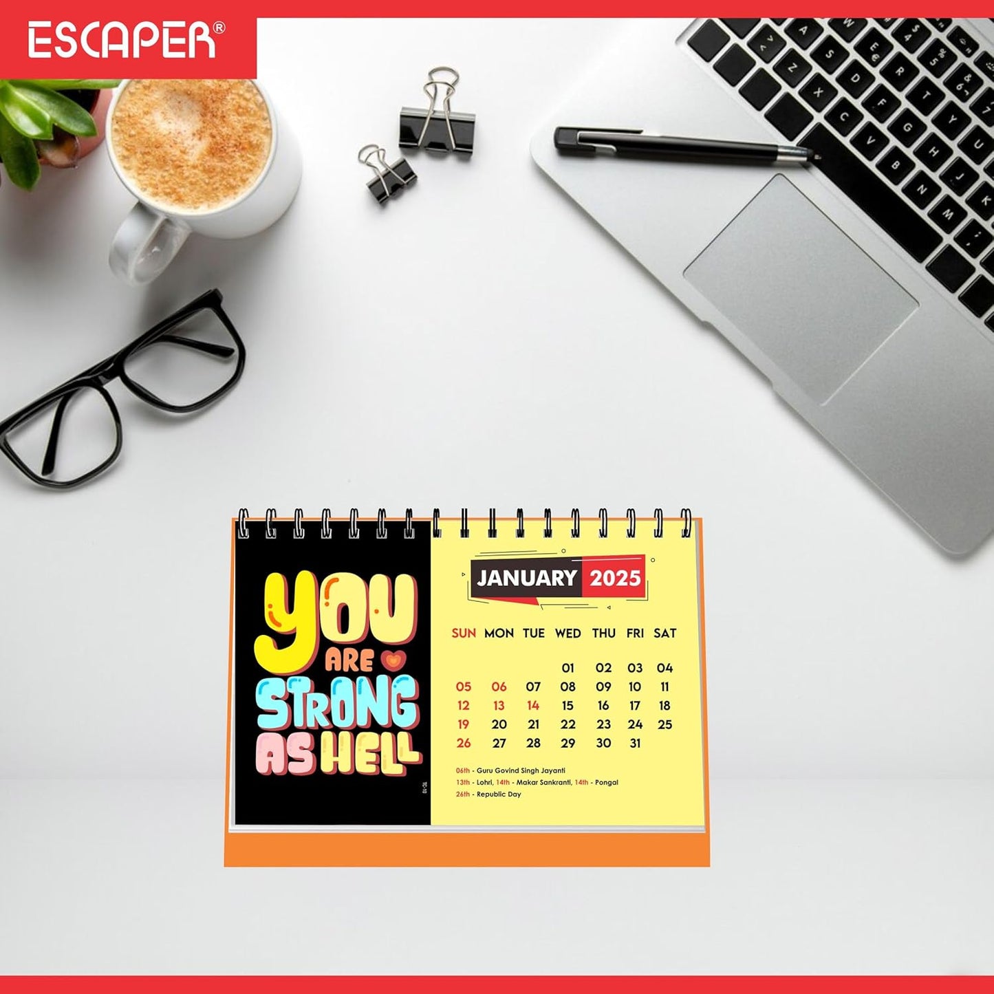 ESCAPER Motivational Desk Calendar 2025