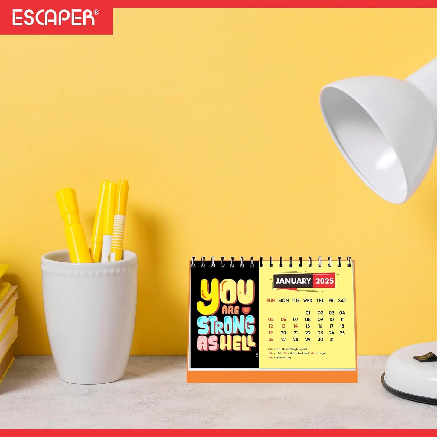 ESCAPER Motivational Desk Calendar 2025