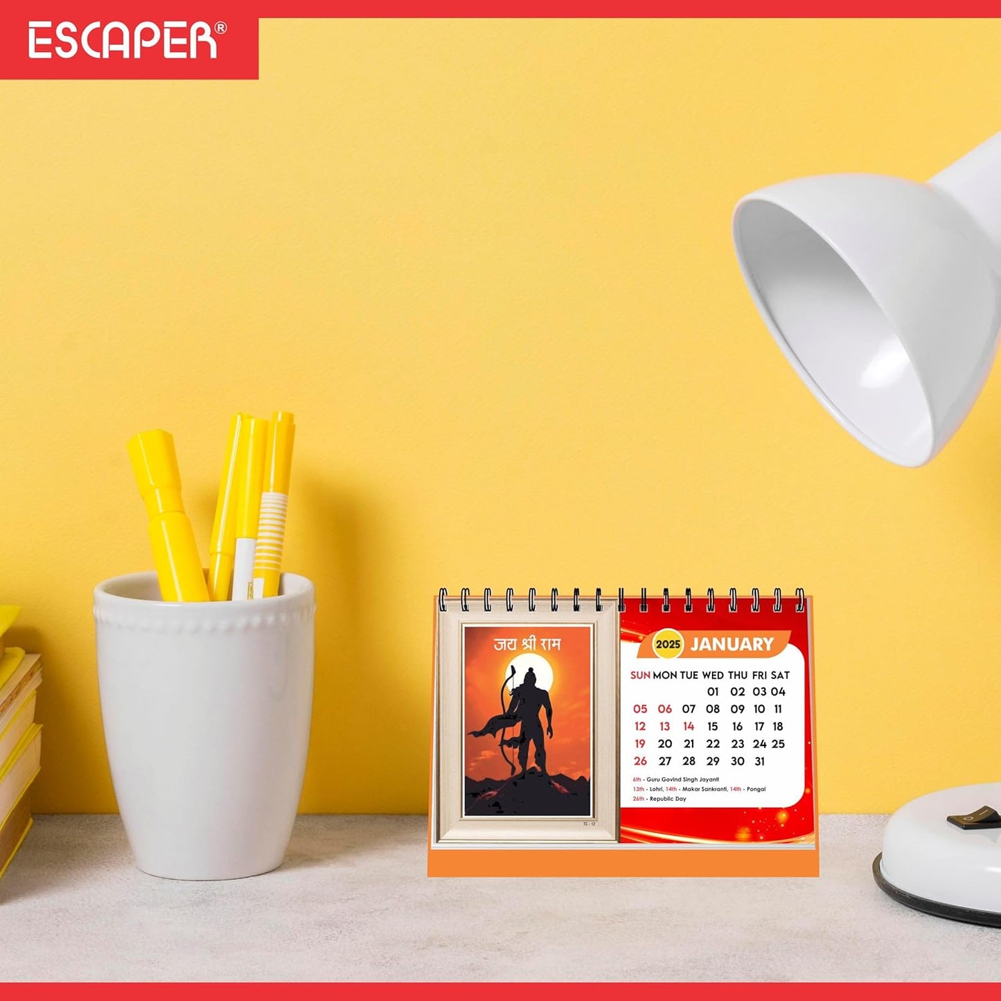 ESCAPER All Hindu God Desk Calendar 2025