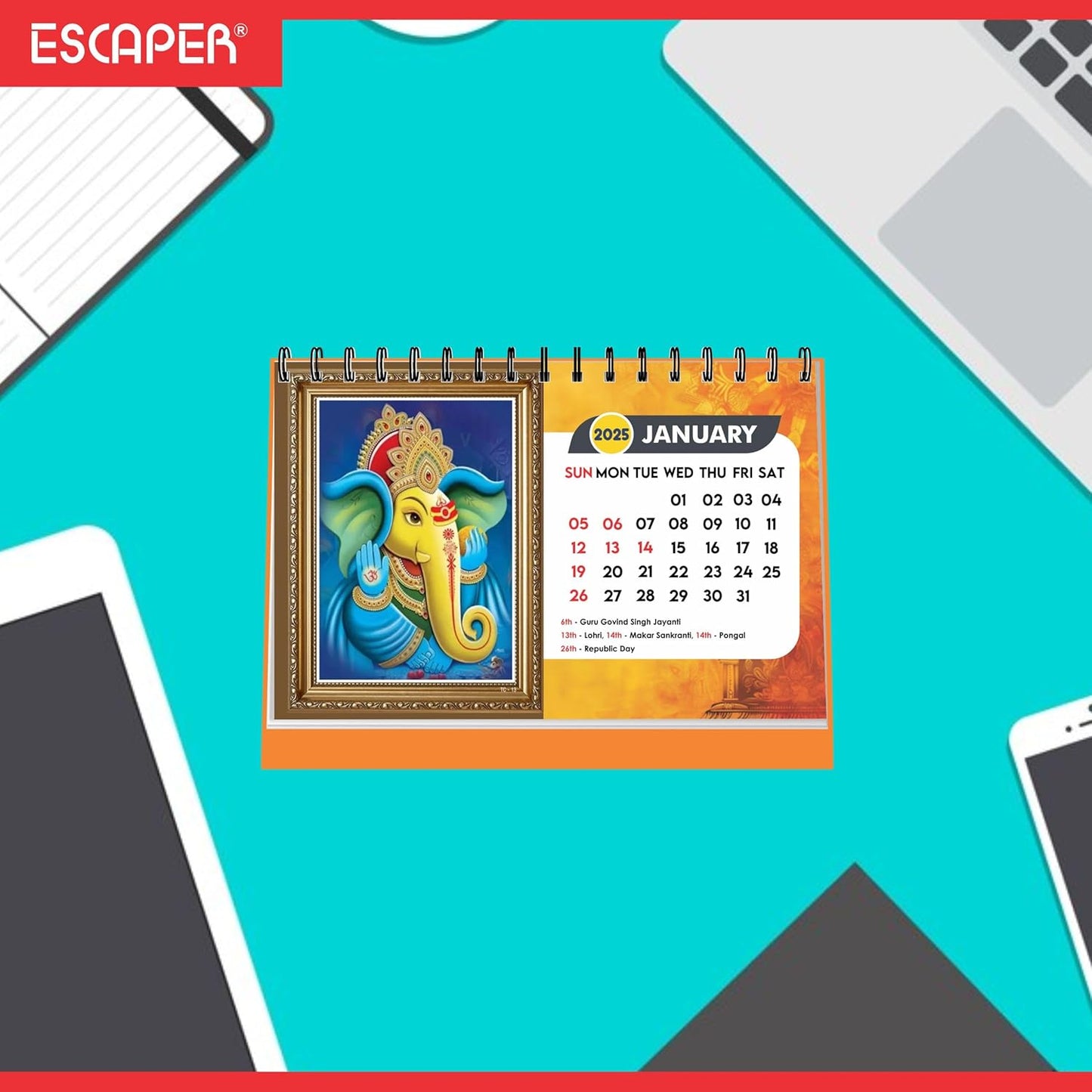 ESCAPER Lord Ganesha Calendar 2025