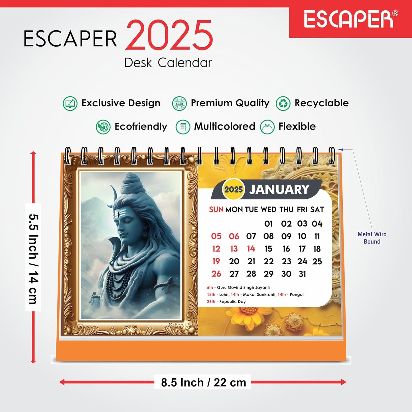 ESCAPER Shiva Calendar 2025