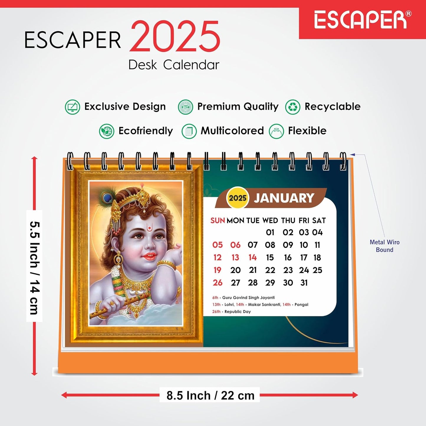 ESCAPER Shri Krishna Calendar 2025