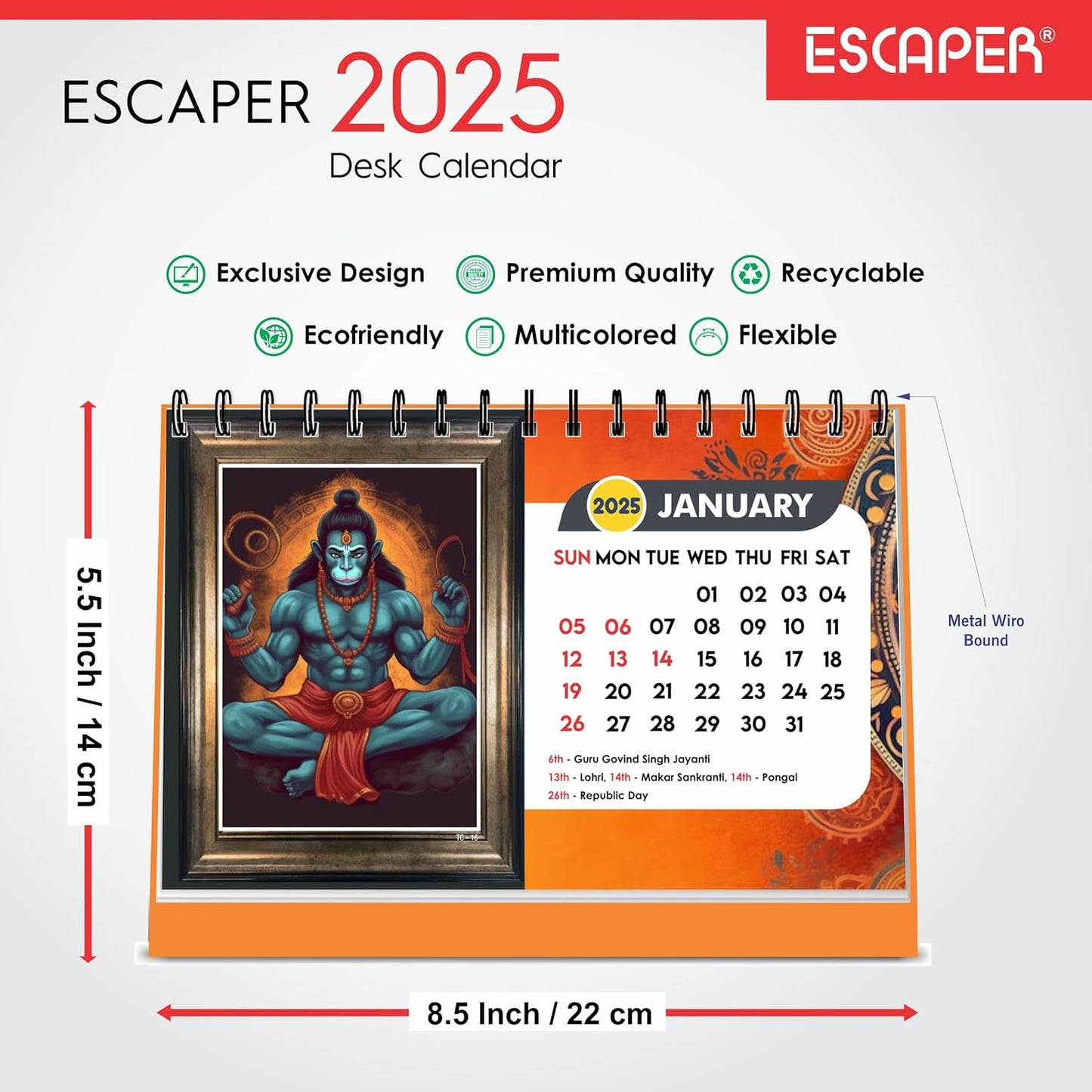 ESCAPER Hanuman Ji Calendar 2025