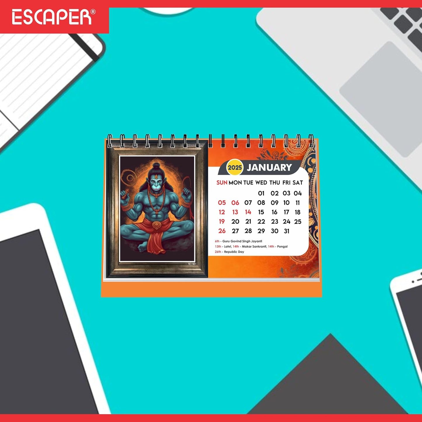 ESCAPER Hanuman Ji Calendar 2025