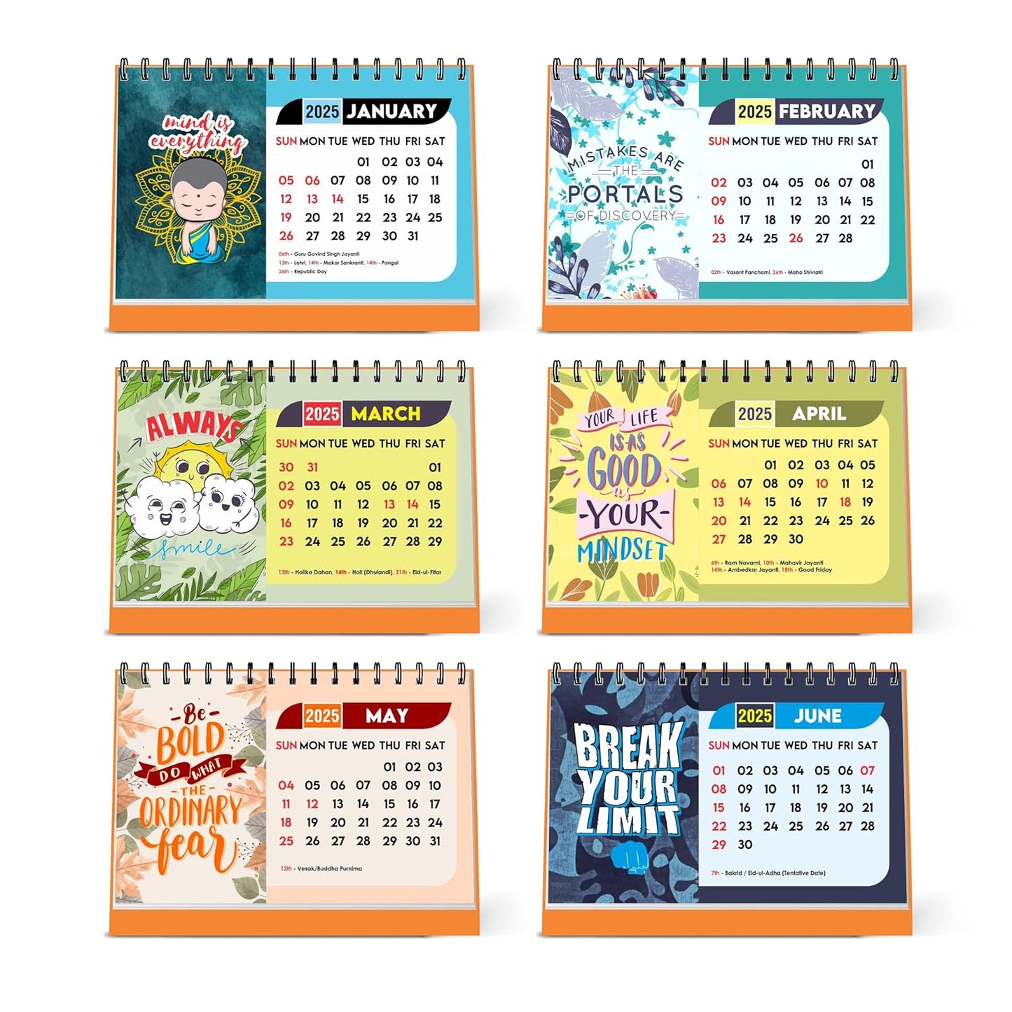 ESCAPER Mind Motivational Desk Calendar 2025