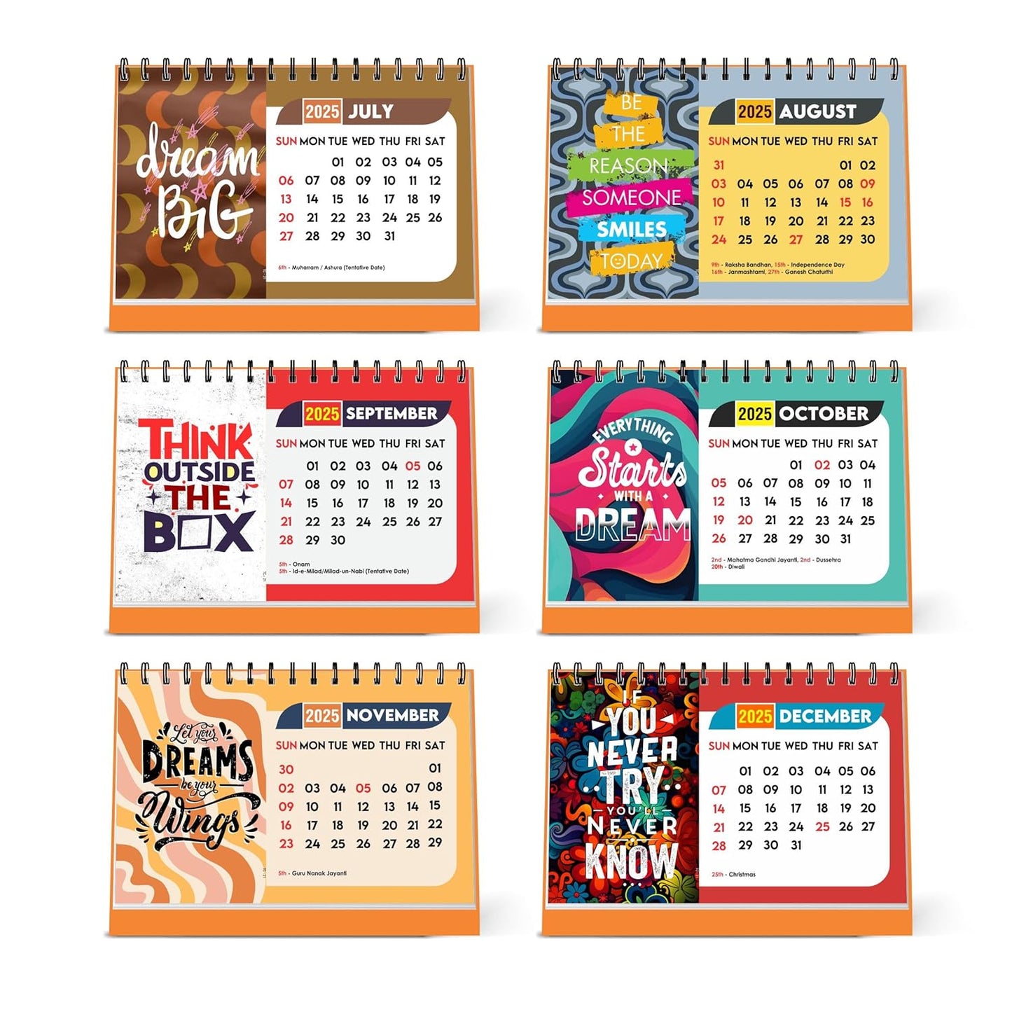 ESCAPER Mind Motivational Desk Calendar 2025