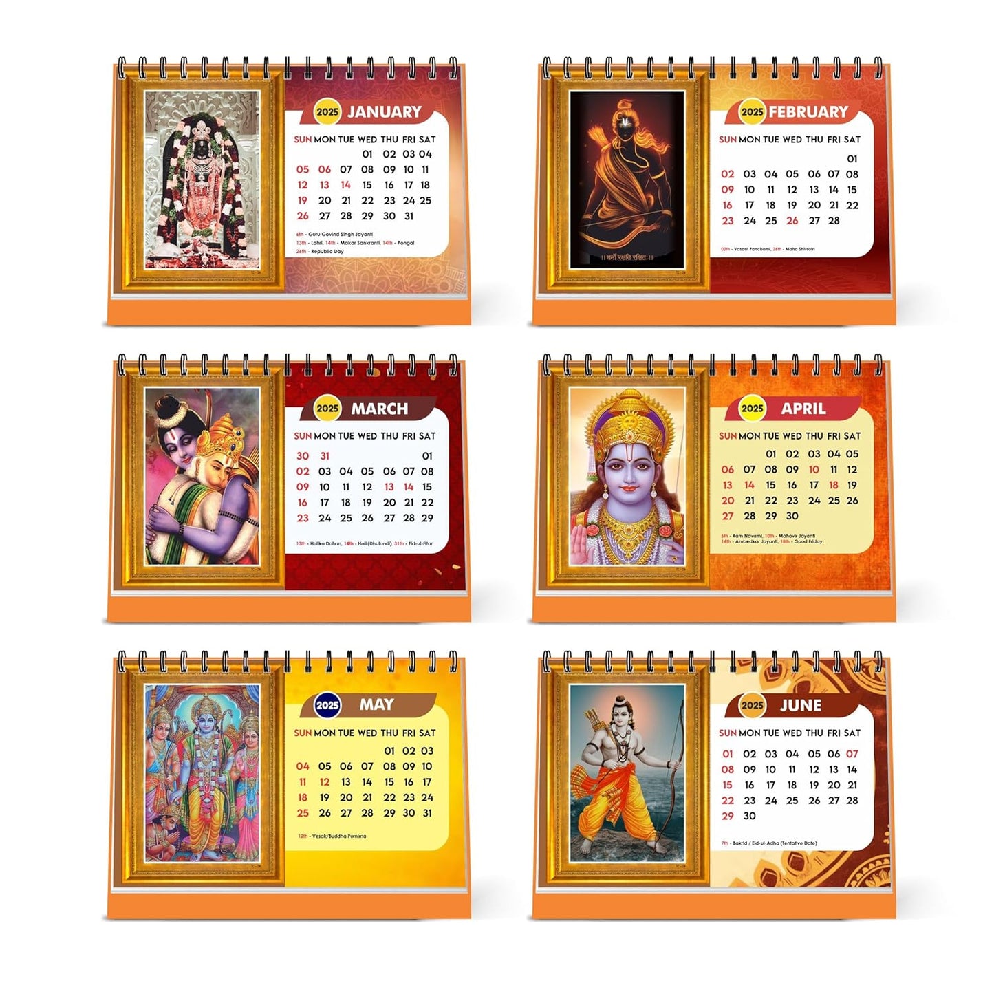 ESCAPER Shree Ram Calendar 2025