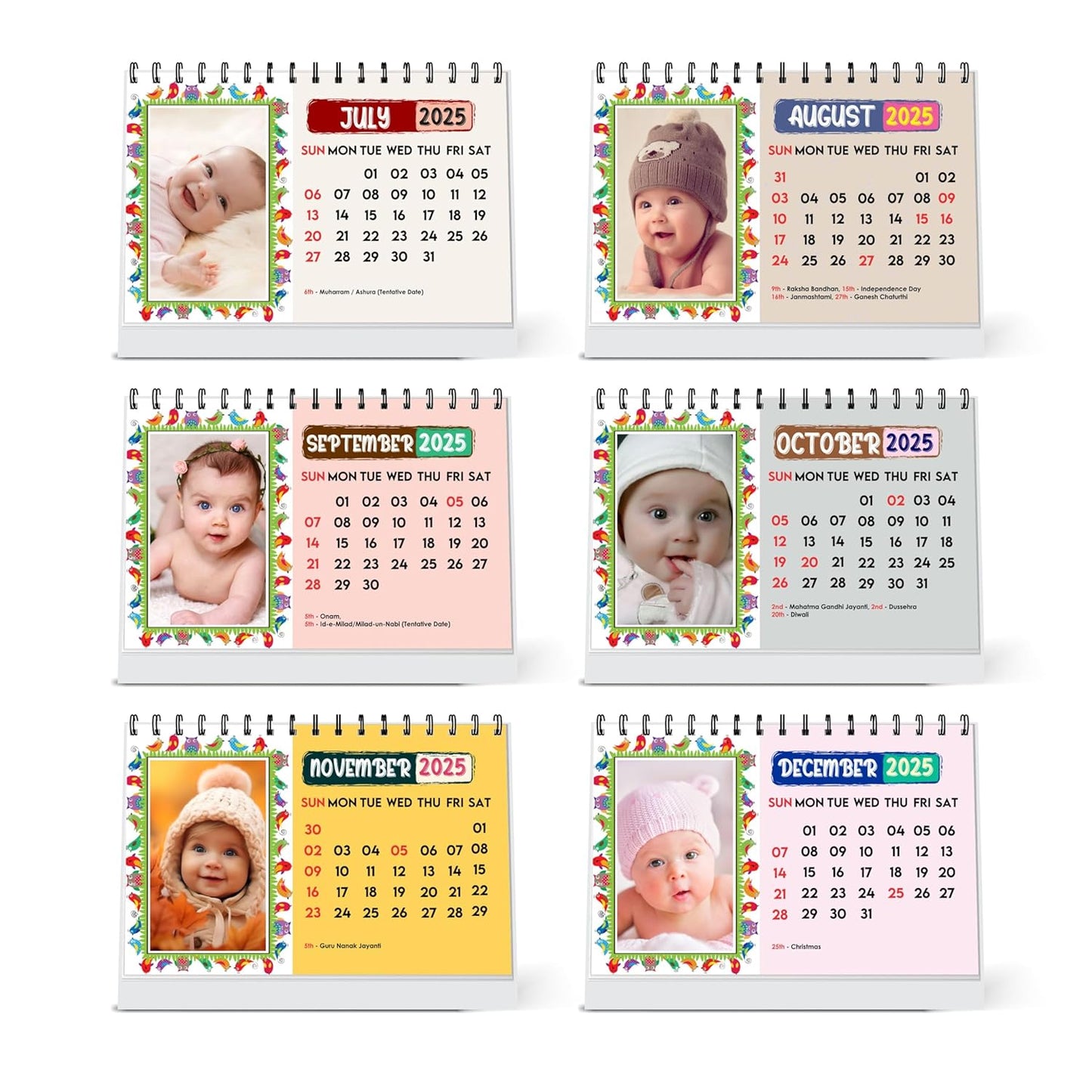 ESCAPER Cute Baby Calendar 2025