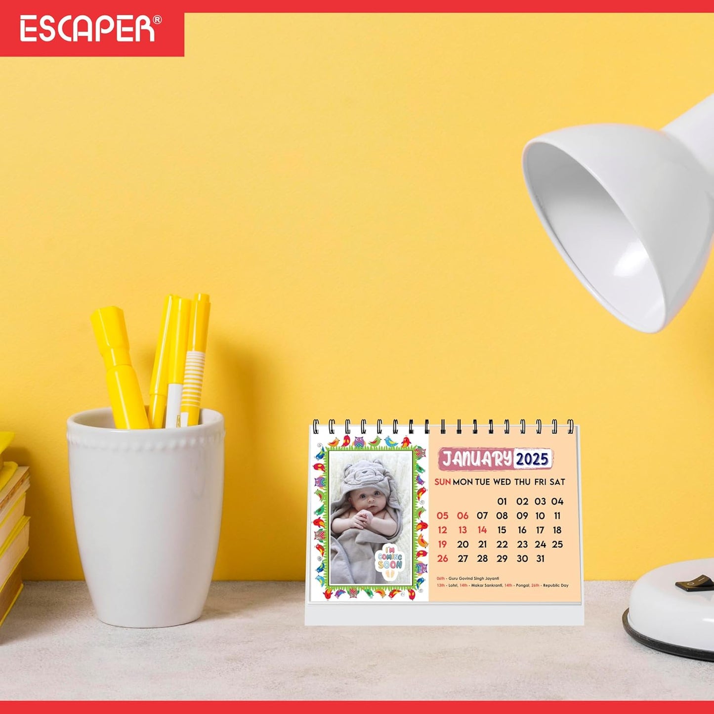 ESCAPER Cute Baby Calendar 2025