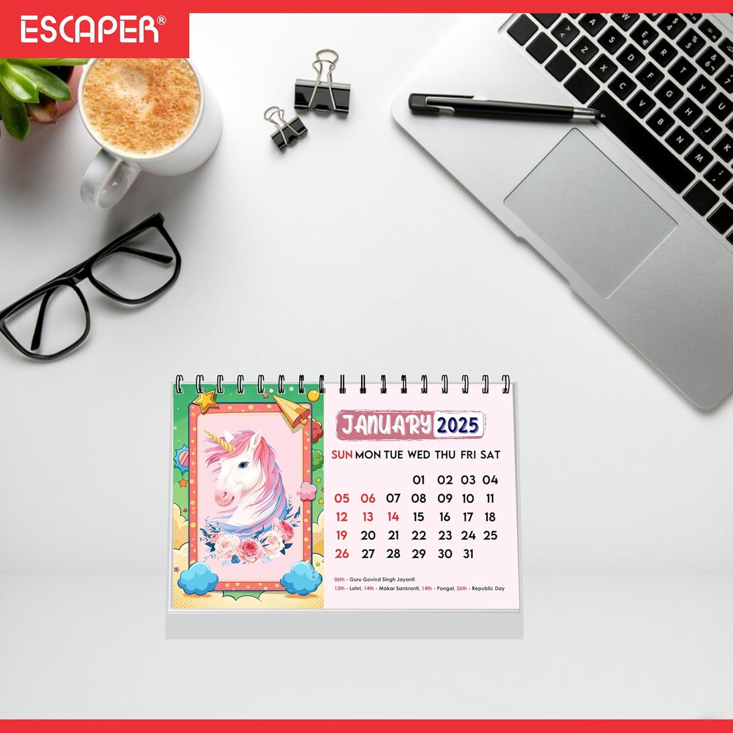 ESCAPER Magical Unicorn Calendar 2025