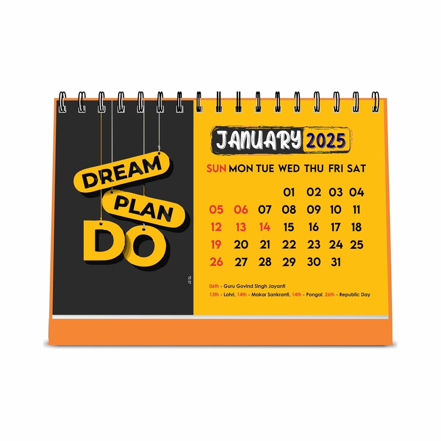 ESCAPER Dream Motivational Desk Calendar 2025