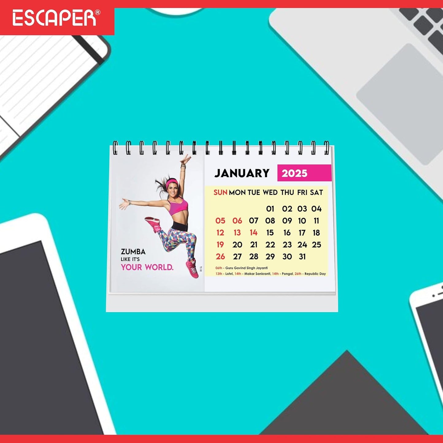 ESCAPER Fitness Calendar 2025