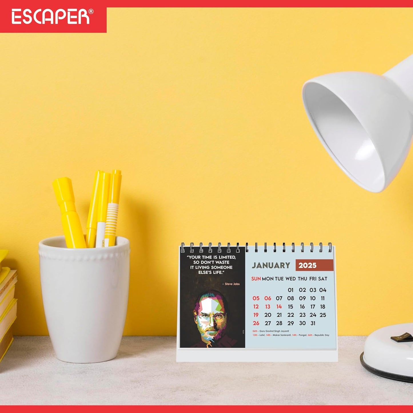 ESCAPER Inspirational Desk Calendar 2025