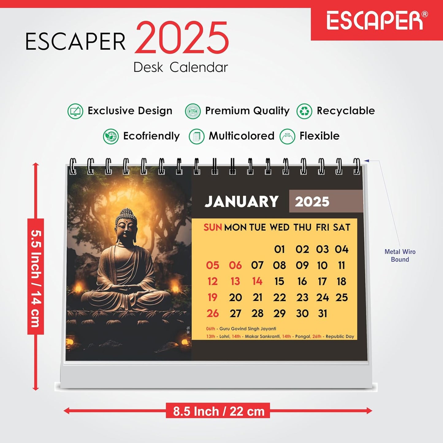 ESCAPER Lord Buddha Calendar 2025