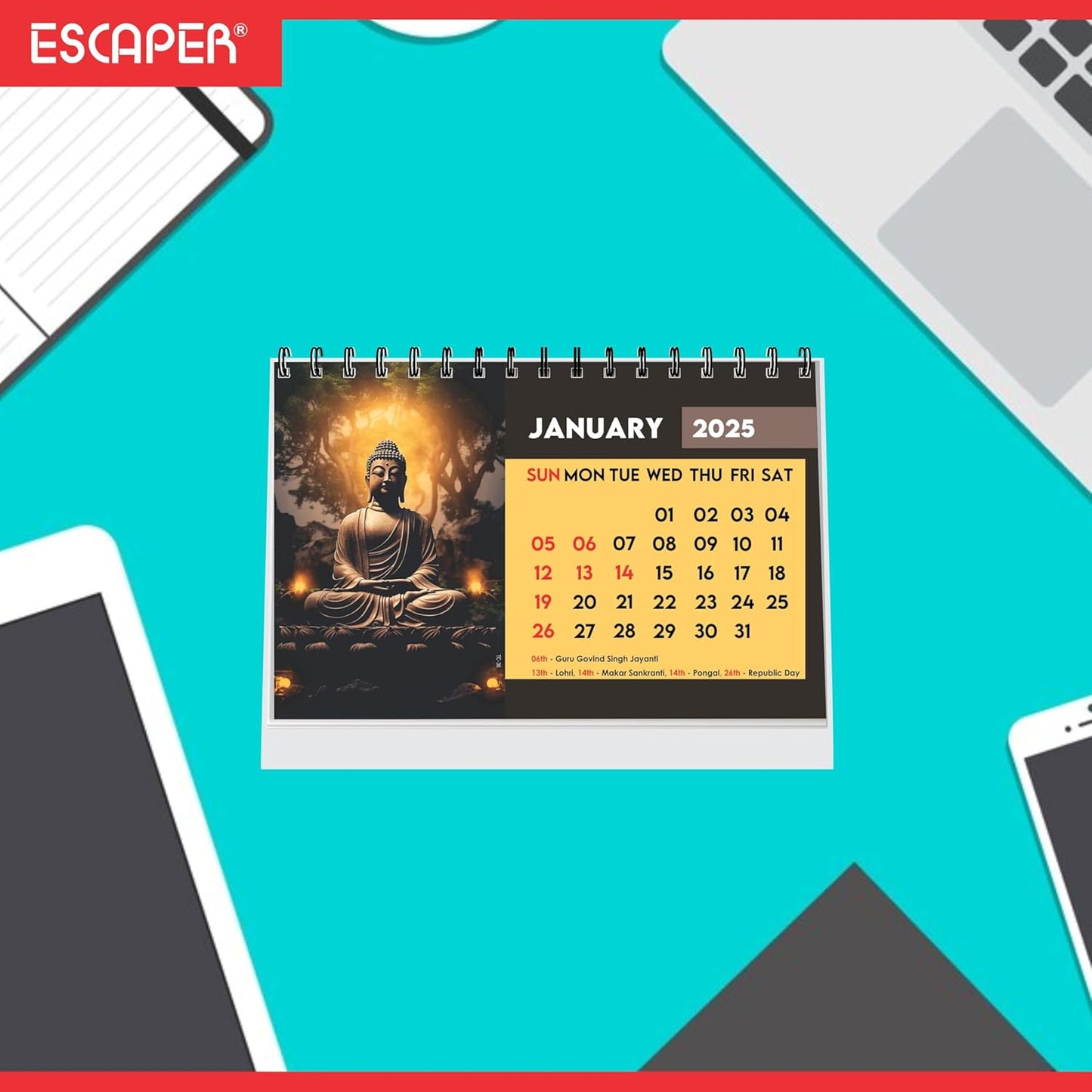 ESCAPER Lord Buddha Calendar 2025