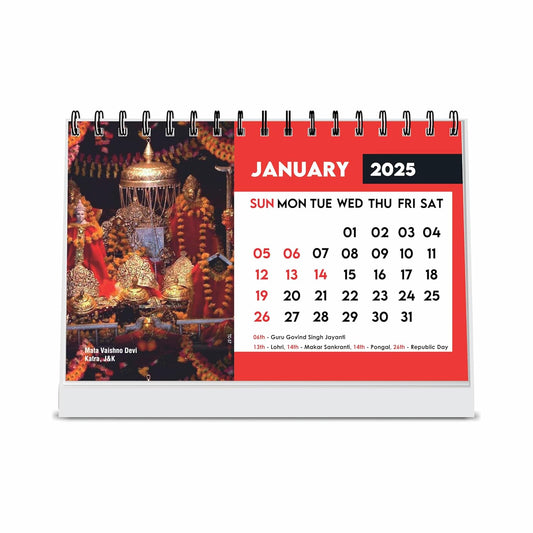 ESCAPER Famous Hindu Temples Calendar 2025