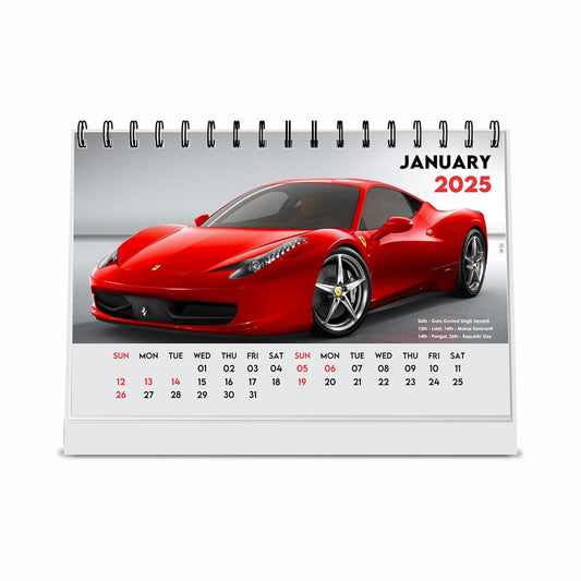 ESCAPER Cars Calendar 2025 Desk