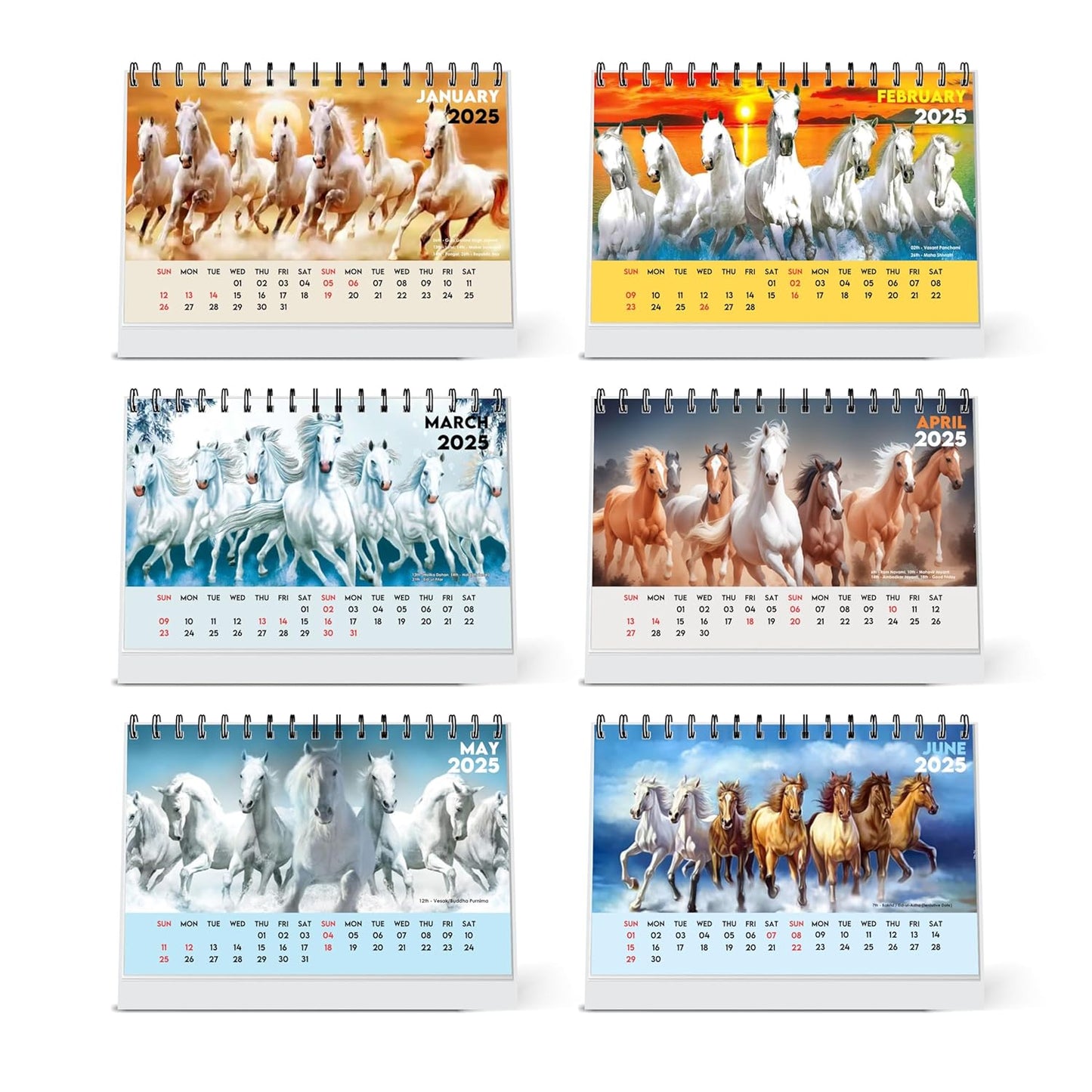 ESCAPER Seven Horses Calendar 2025