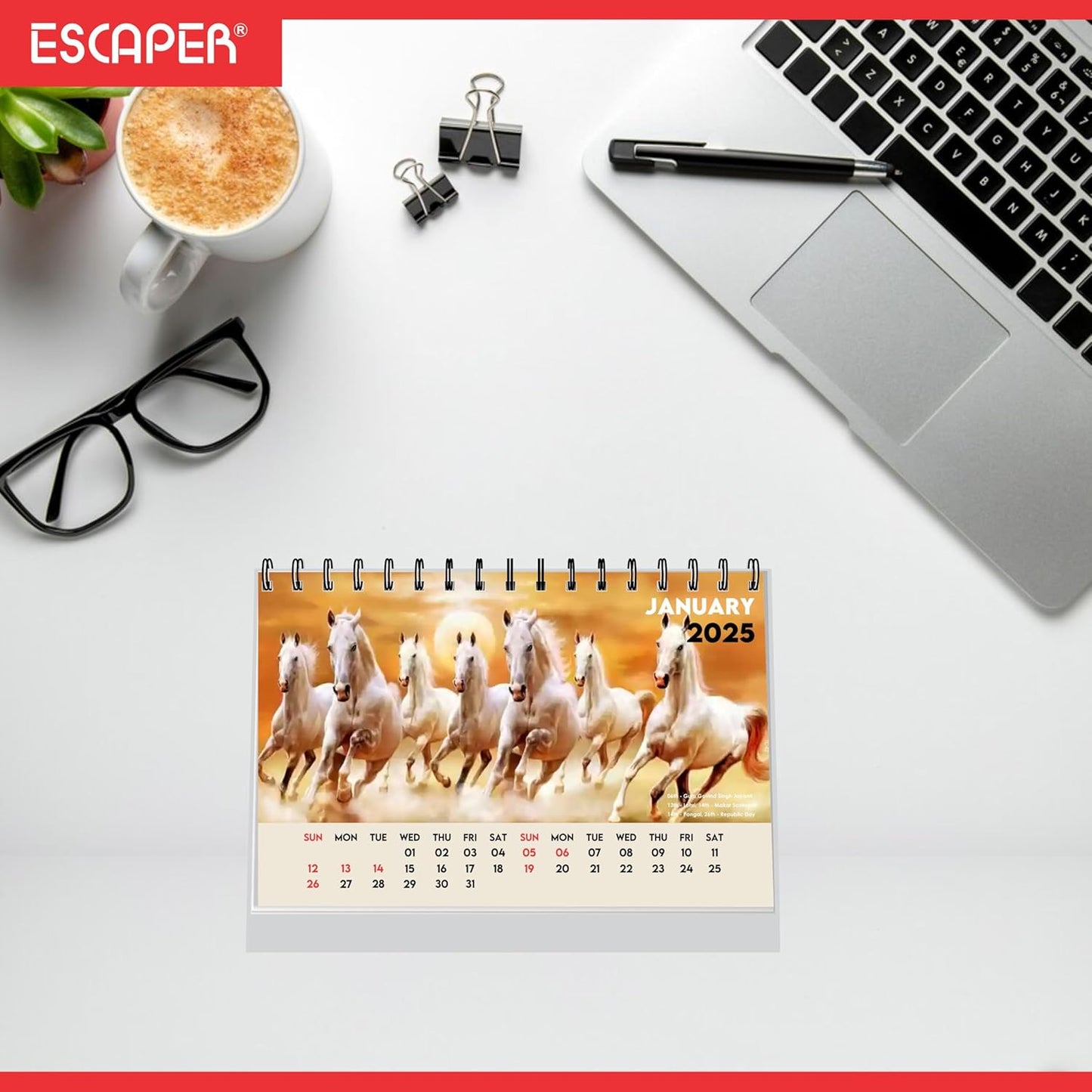 ESCAPER Seven Horses Calendar 2025