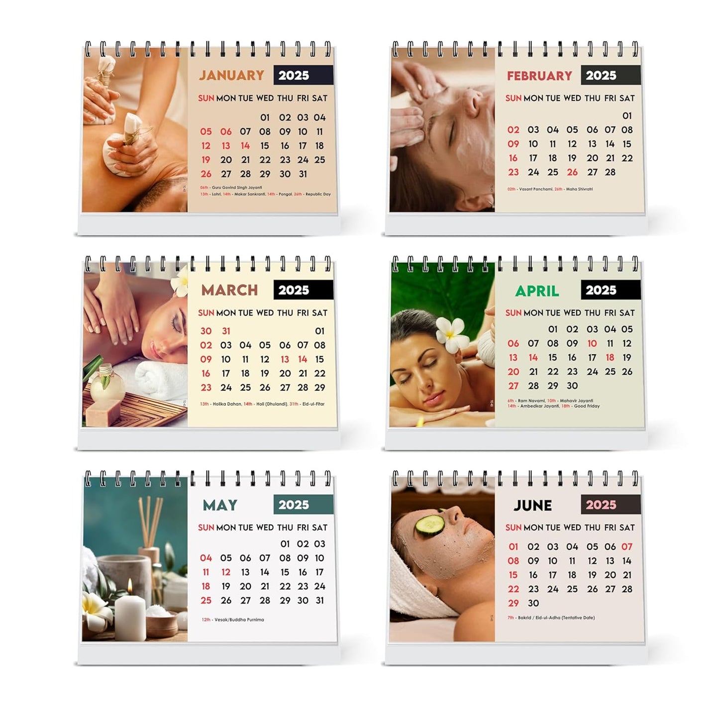 ESCAPER Body Spa Calendar 2025