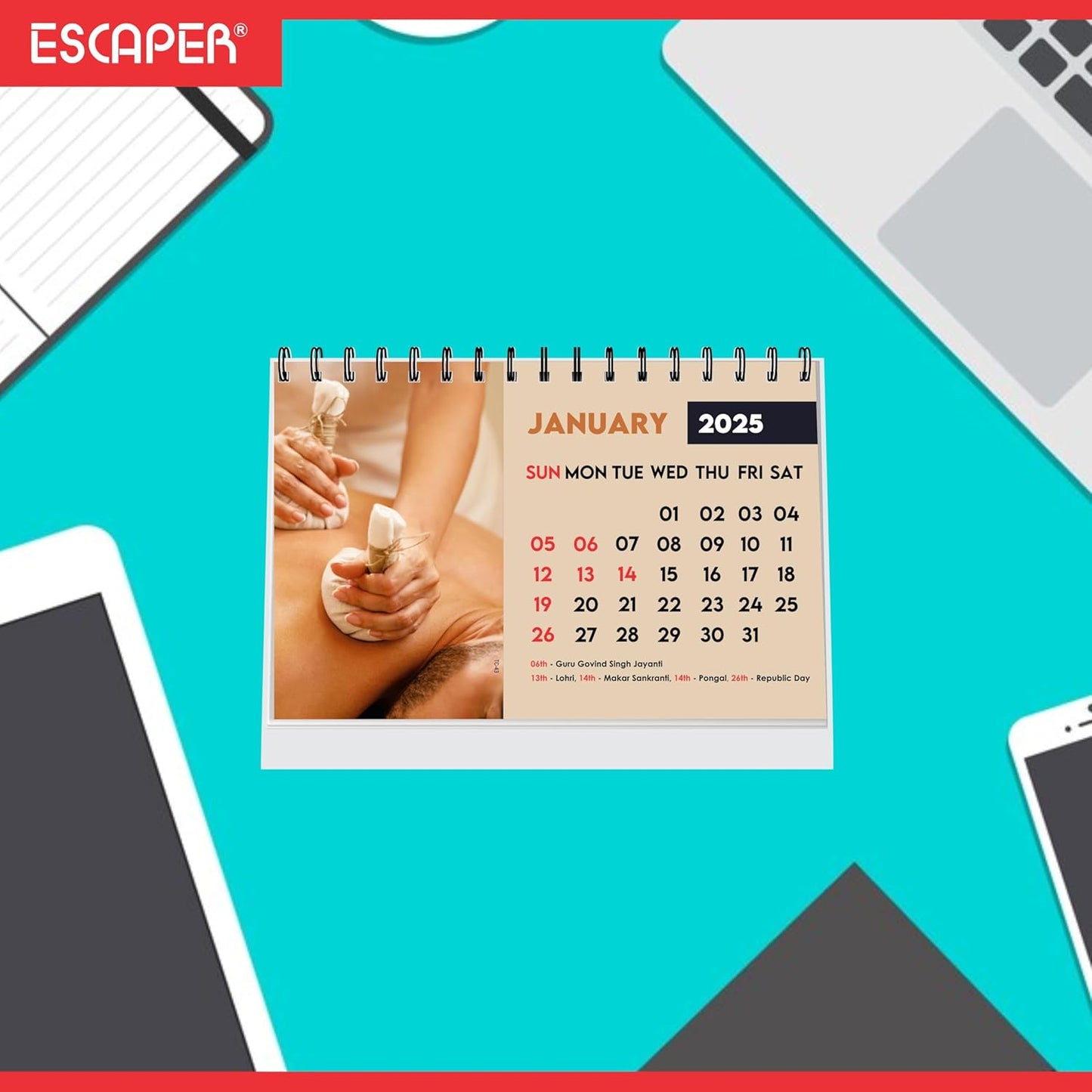 ESCAPER Body Spa Calendar 2025