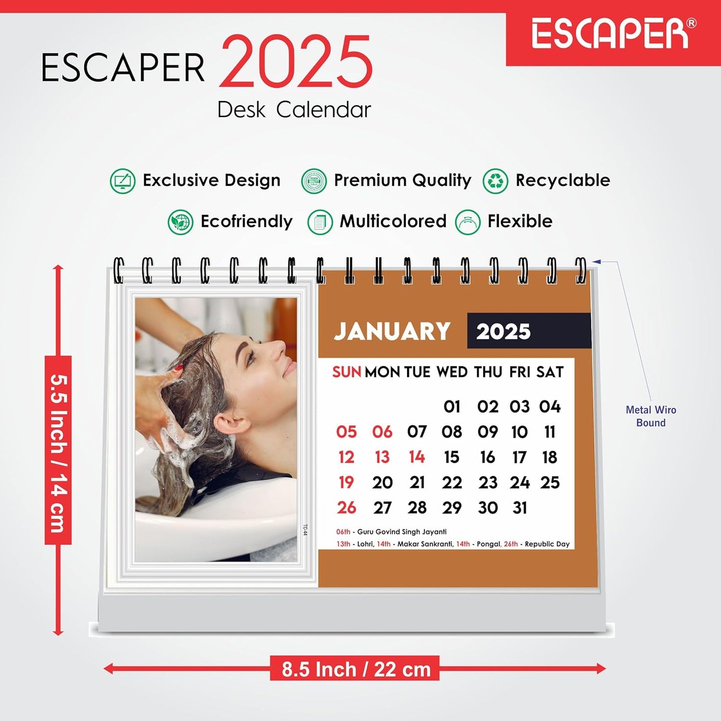 ESCAPER Beauty Salon Calendar 2025