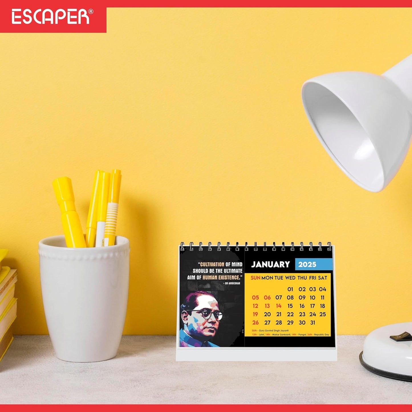 ESCAPER Inspirational Desk Calendar 2025