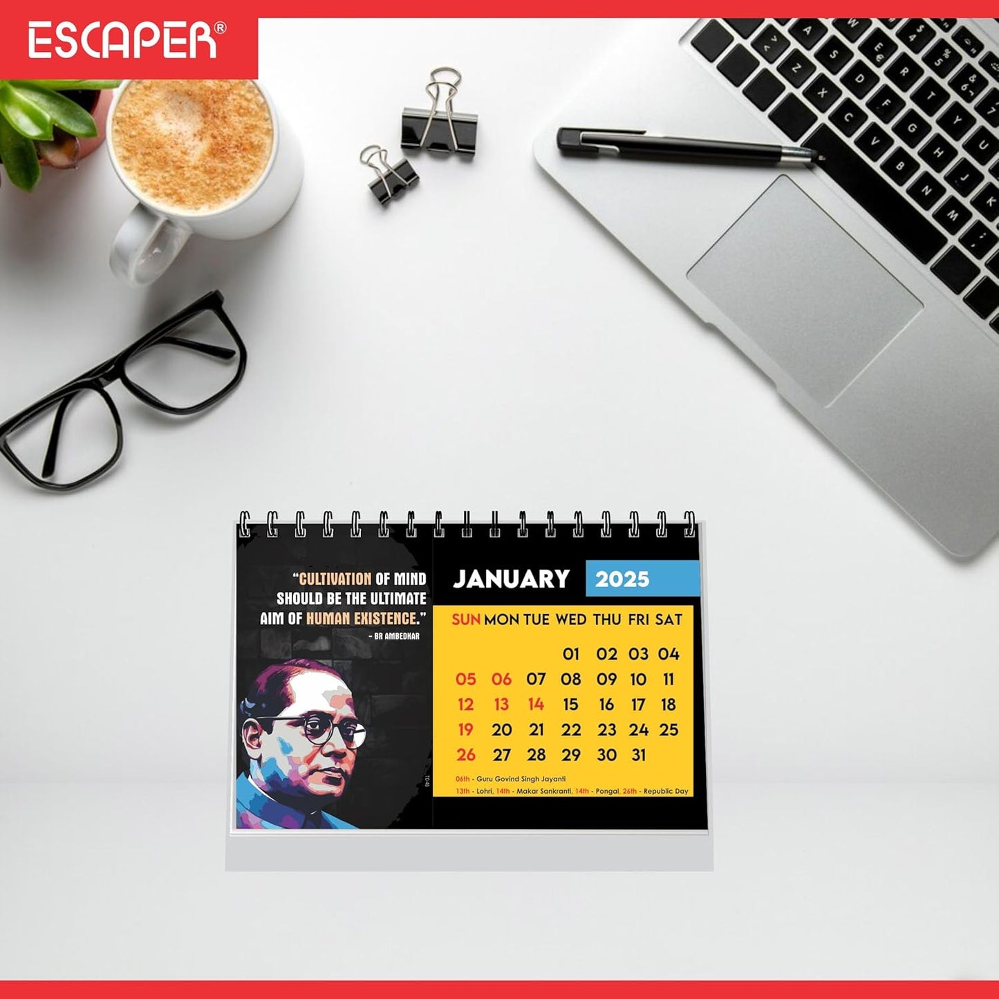 ESCAPER Inspirational Desk Calendar 2025