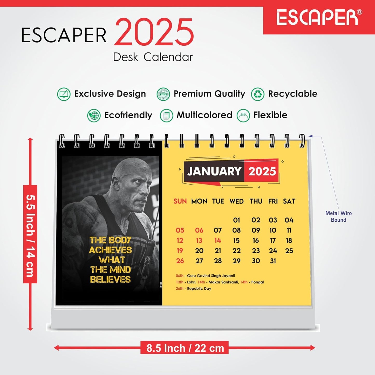 ESCAPER Fitness Calendar 2025