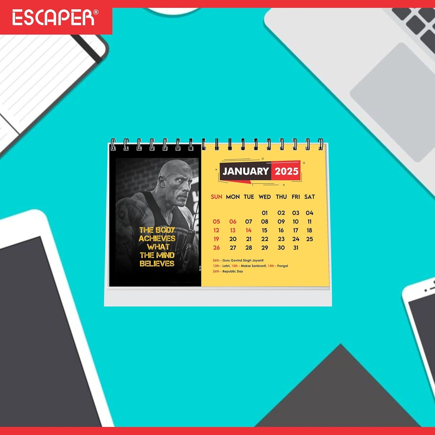 ESCAPER Fitness Calendar 2025