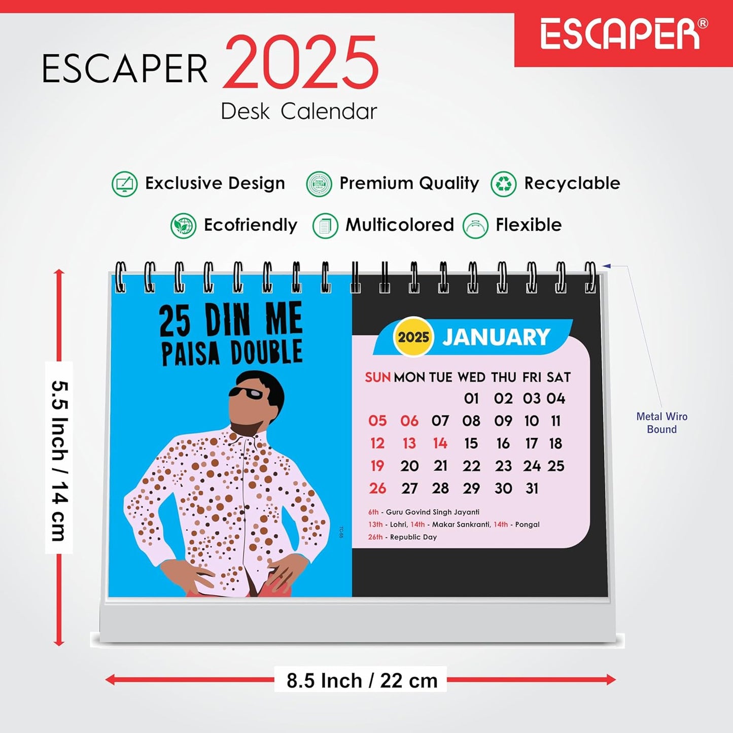 ESCAPER Famous Bollywood Dialogues Calendar 2025