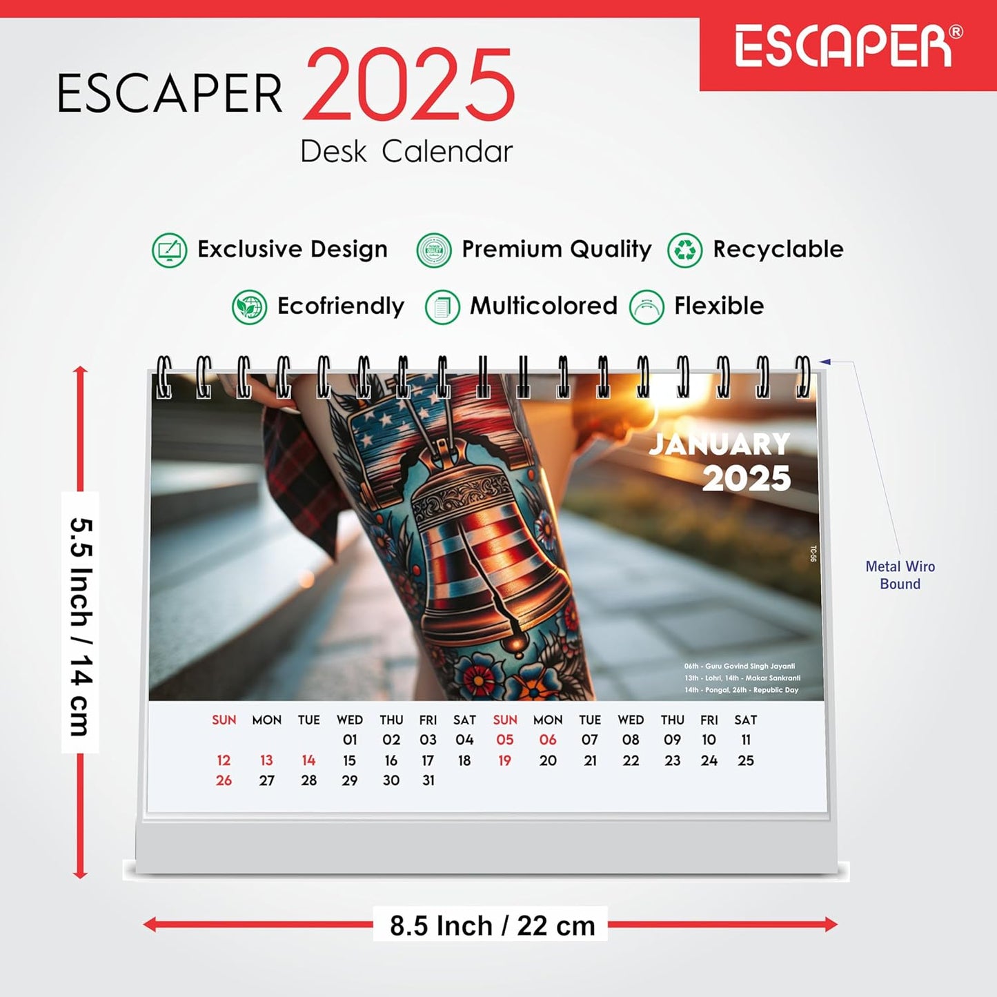 ESCAPER Tattoo Studio Calendar 2025