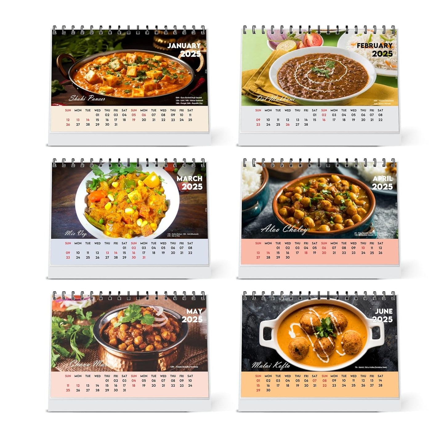 ESCAPER Traditional Curry Vegetables Calendar 2025