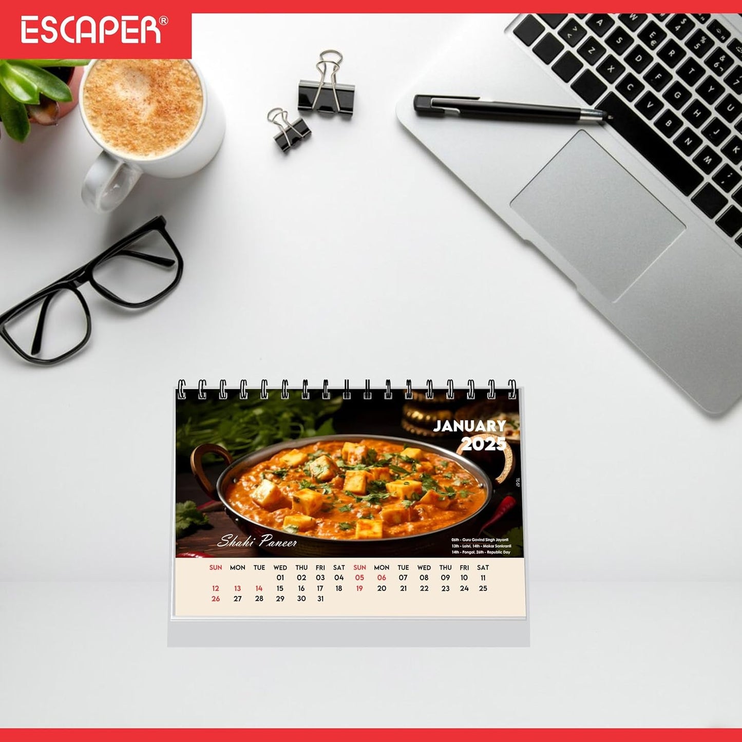 ESCAPER Traditional Curry Vegetables Calendar 2025