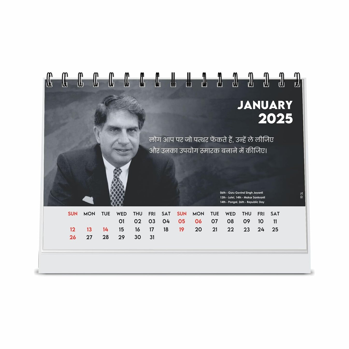 ESCAPER Legend Ratan Tata Desk Calendar 2025