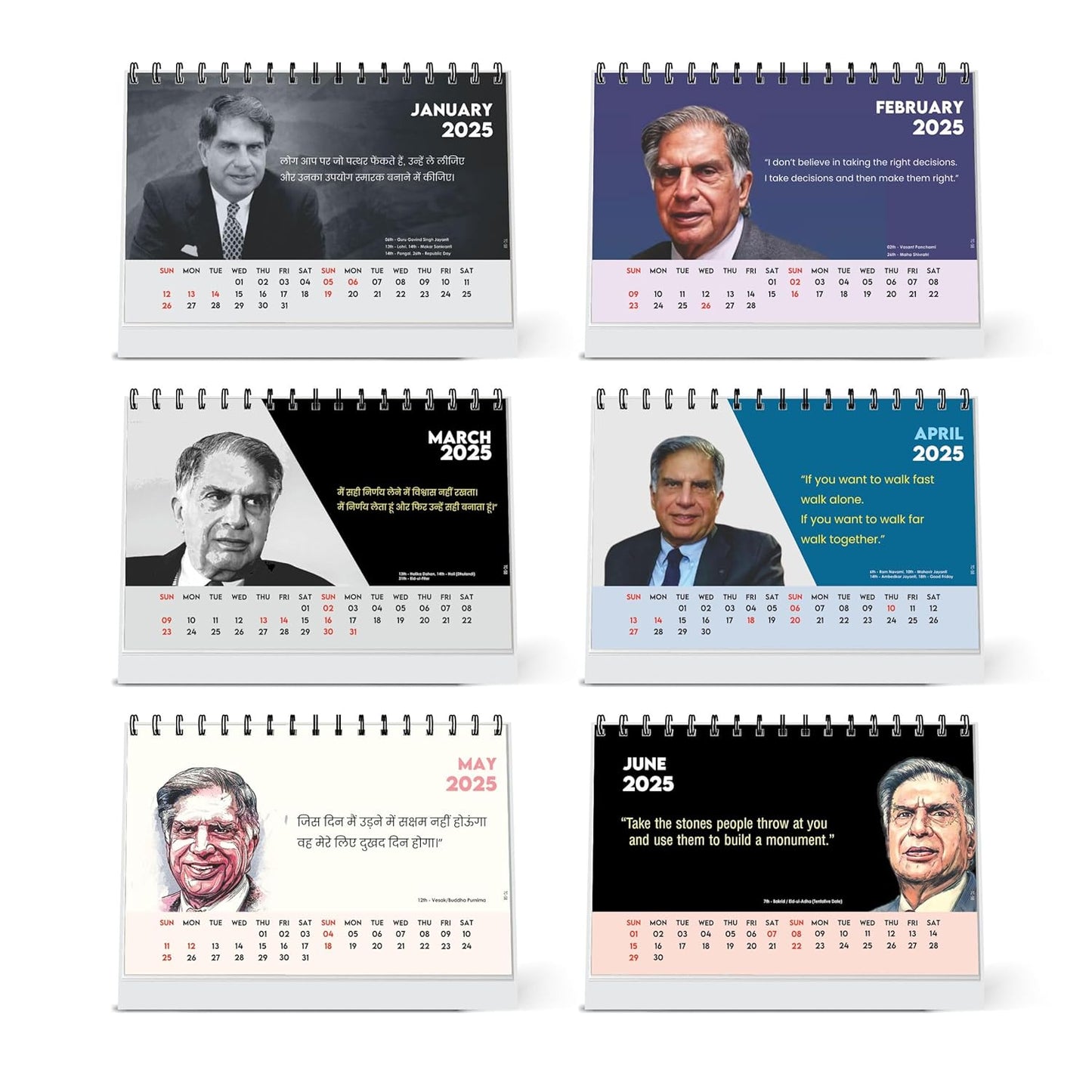 ESCAPER Legend Ratan Tata Desk Calendar 2025