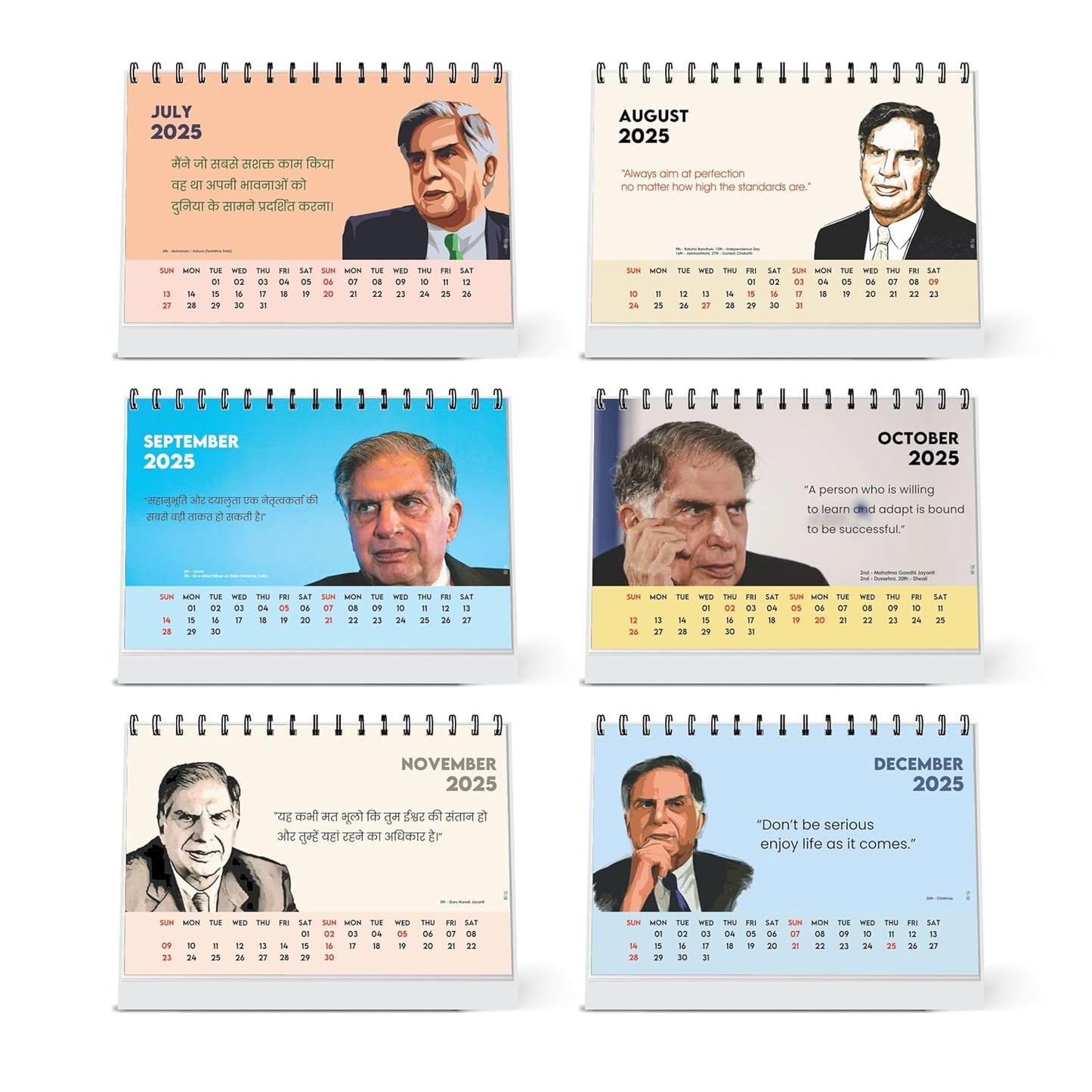 ESCAPER Legend Ratan Tata Desk Calendar 2025