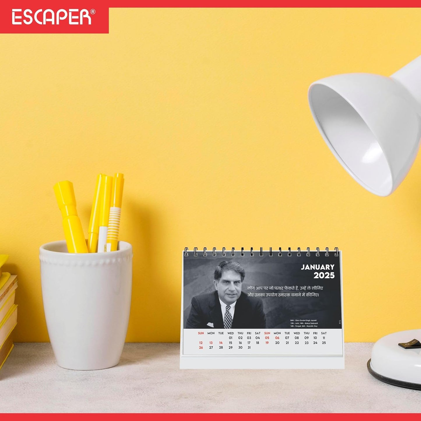 ESCAPER Legend Ratan Tata Desk Calendar 2025