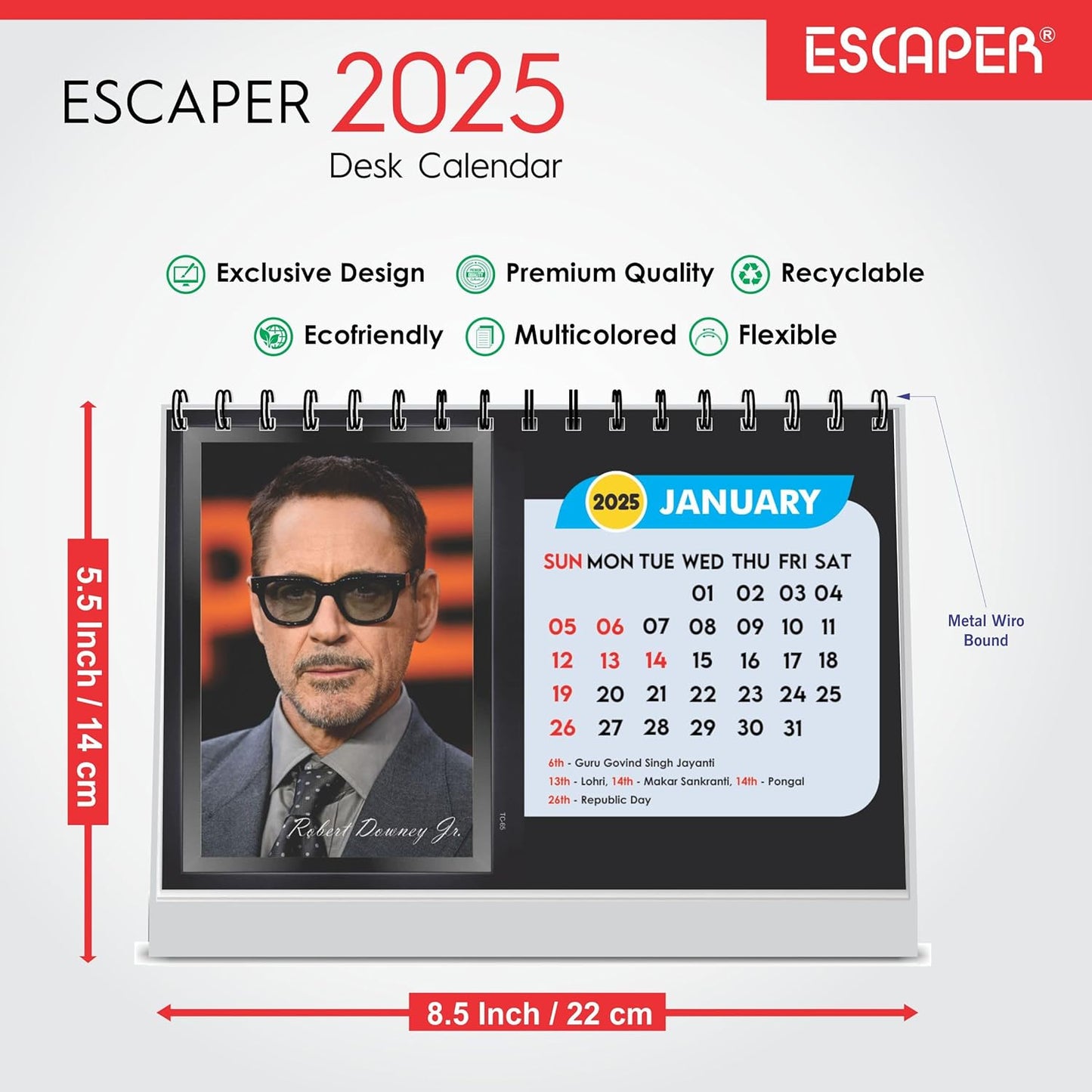 ESCAPER Hollywood Celebritiy Calendar 2025