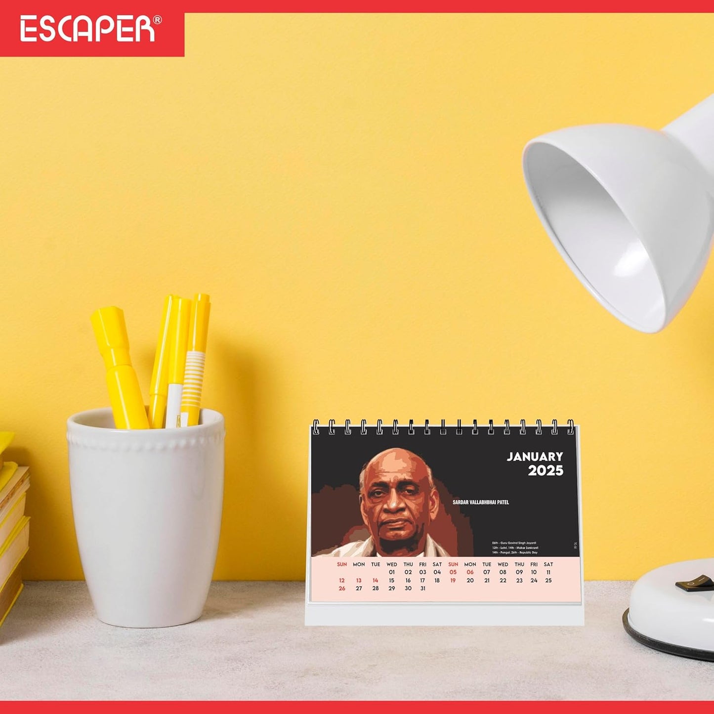 ESCAPER Famous Indian Leaders Calendar 2025