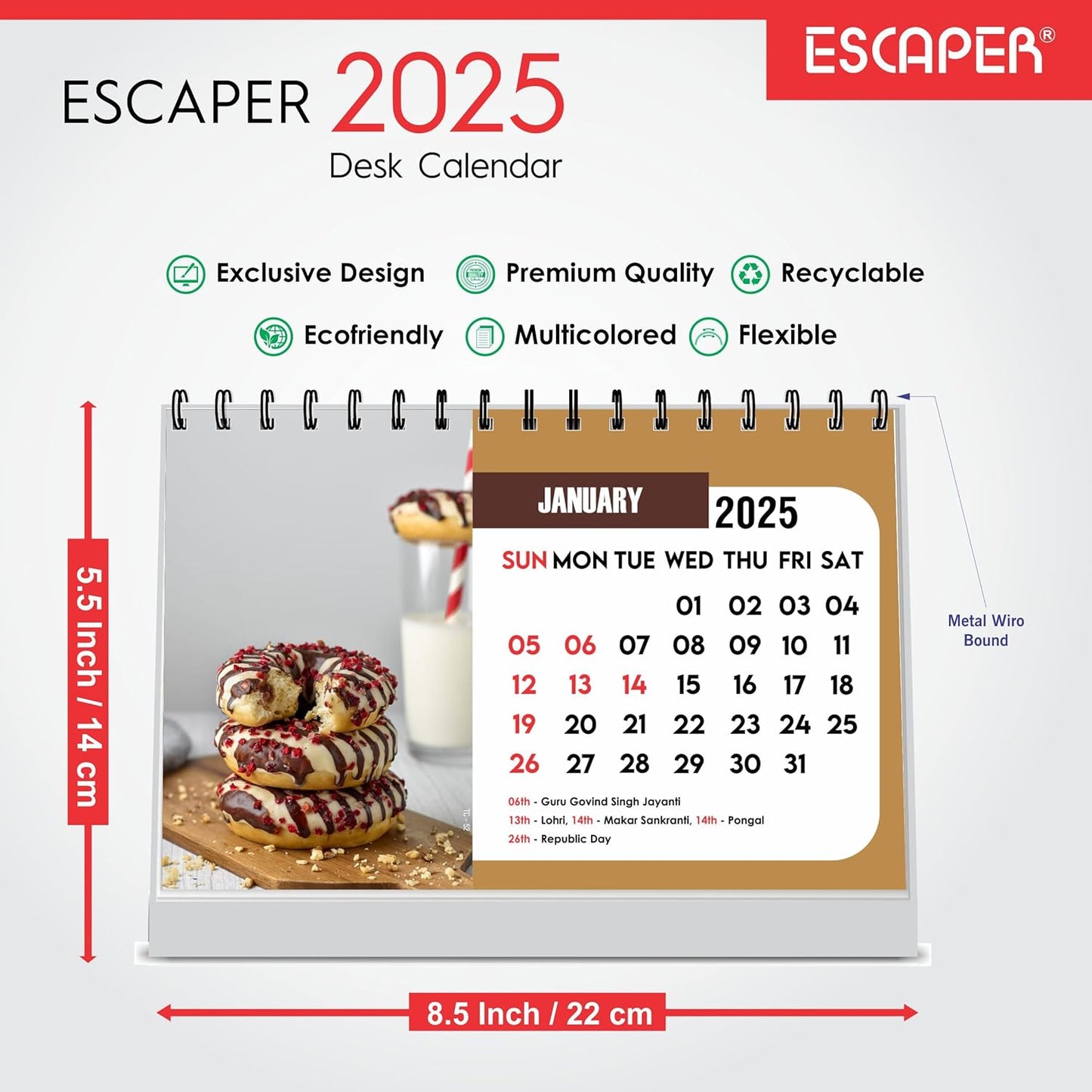 ESCAPER Bakery Shop Calendar 2025